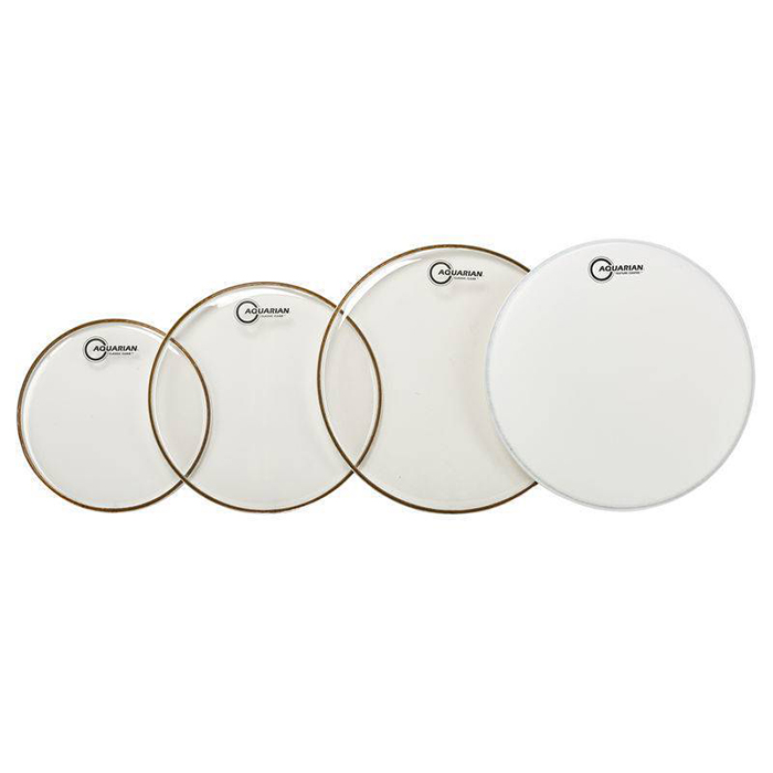 Kit de Peles Aquarian Classic Clear – 10" / 12" / 14" + Pele para Caixa TC14