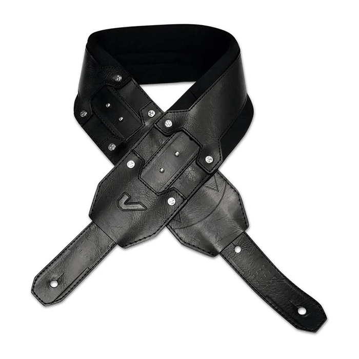 Correia para Guitarra Gruv Gear Recoil 3.5" em Couro Sintético e Neoprene - Preto